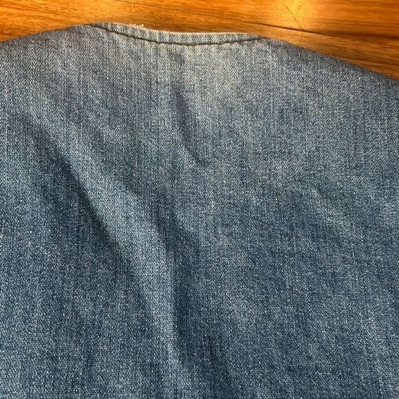 Vintage come on‎ strong denim Sherpa vest men's xl warm grunge distressed biker - Picture 9 of 11